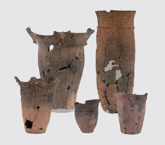 Pottery from the Early to Middle Jomon periods