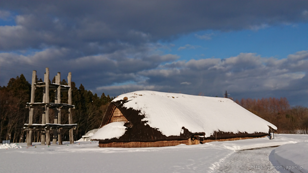 三内丸山遺跡 冬の風景 北海道 北東北の縄文遺跡群