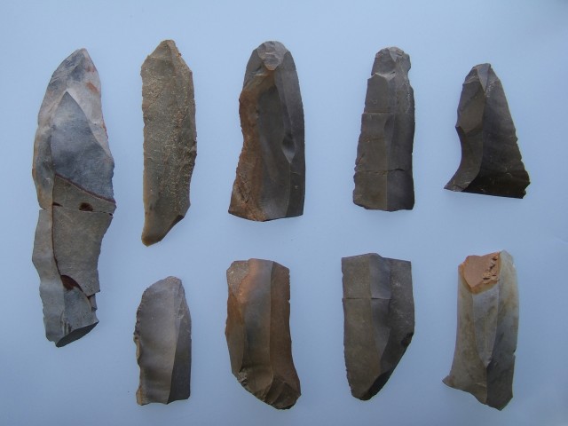 Stone blades excavated from the Odai-Yamamoto Site