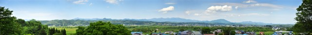 Mountain range on the north side of the site