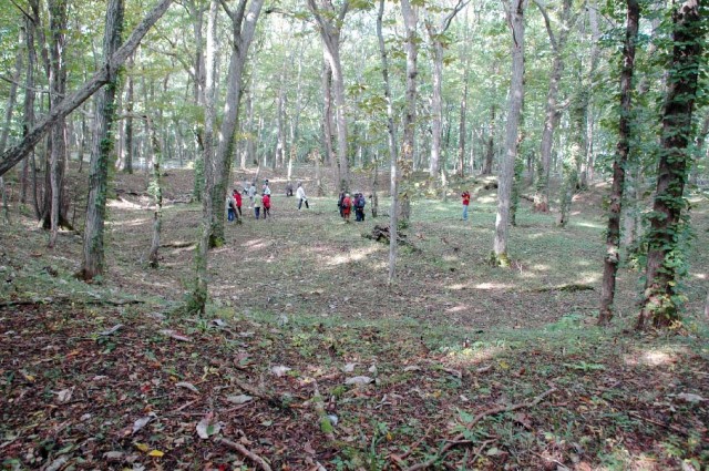 Close-up view of Earthwork Burial Circle 1 (Oct. 2012)