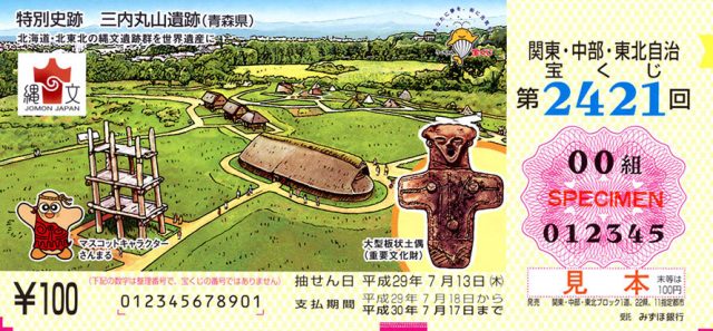 関東・中部・東北自治宝くじ(見本)